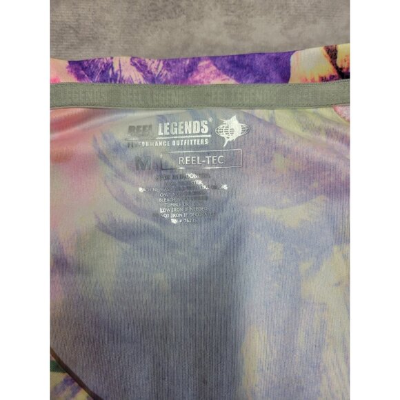 Reel Legends Athletic Tee Shirt Womens Medium Multicolor Reel Tec Performance - Picture 2 of 4